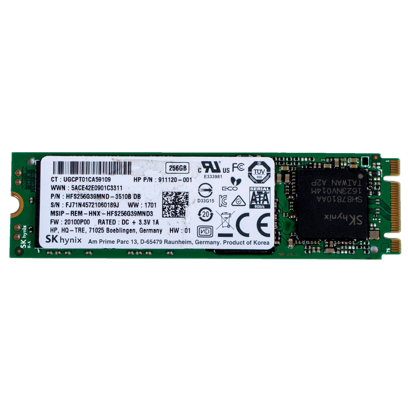 Dysk twardy Hynix 256 GB SATA III  SSD M.2 2280