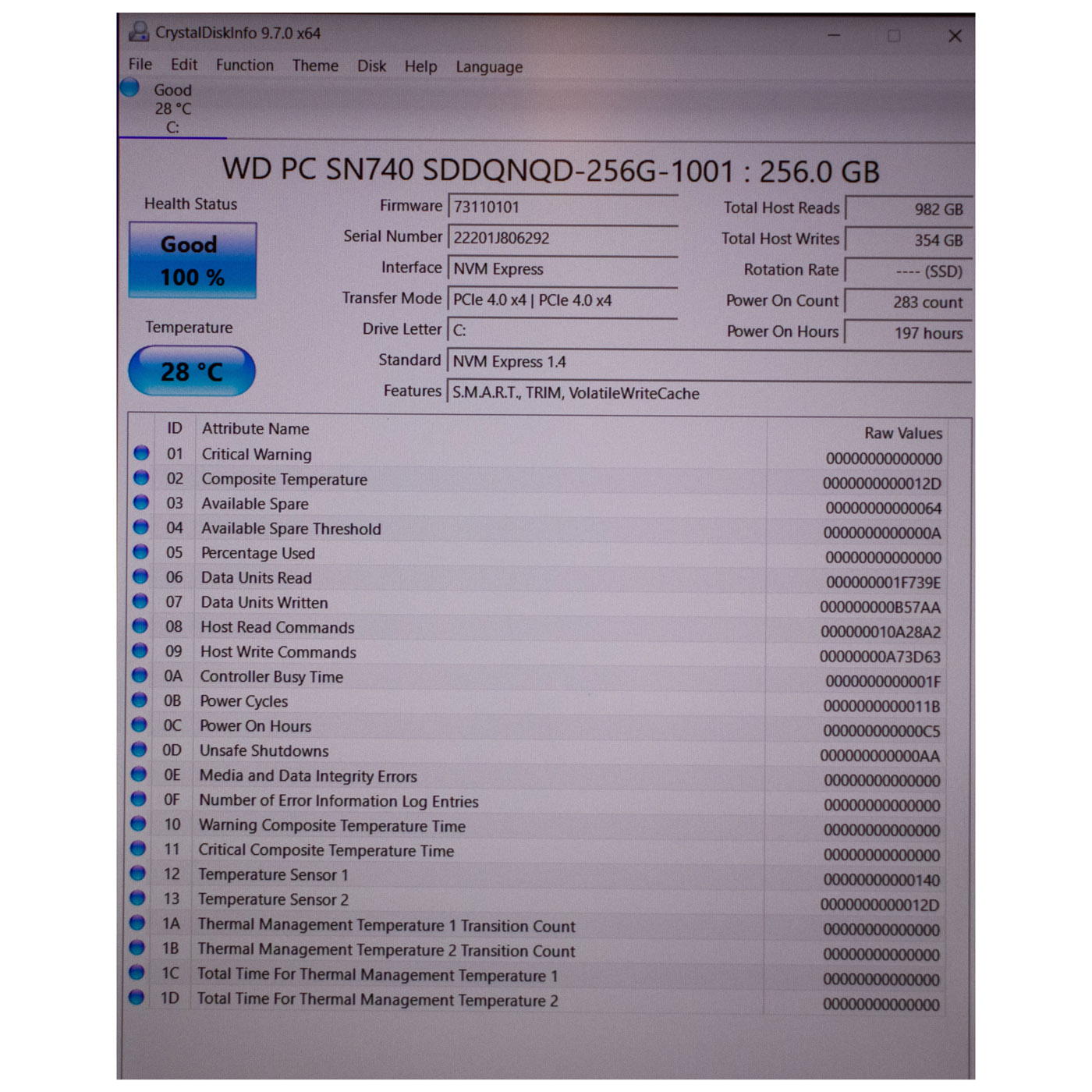 Dysk twardy M.2 256 GB Western Digital PCIe NVMe 4.0 x4