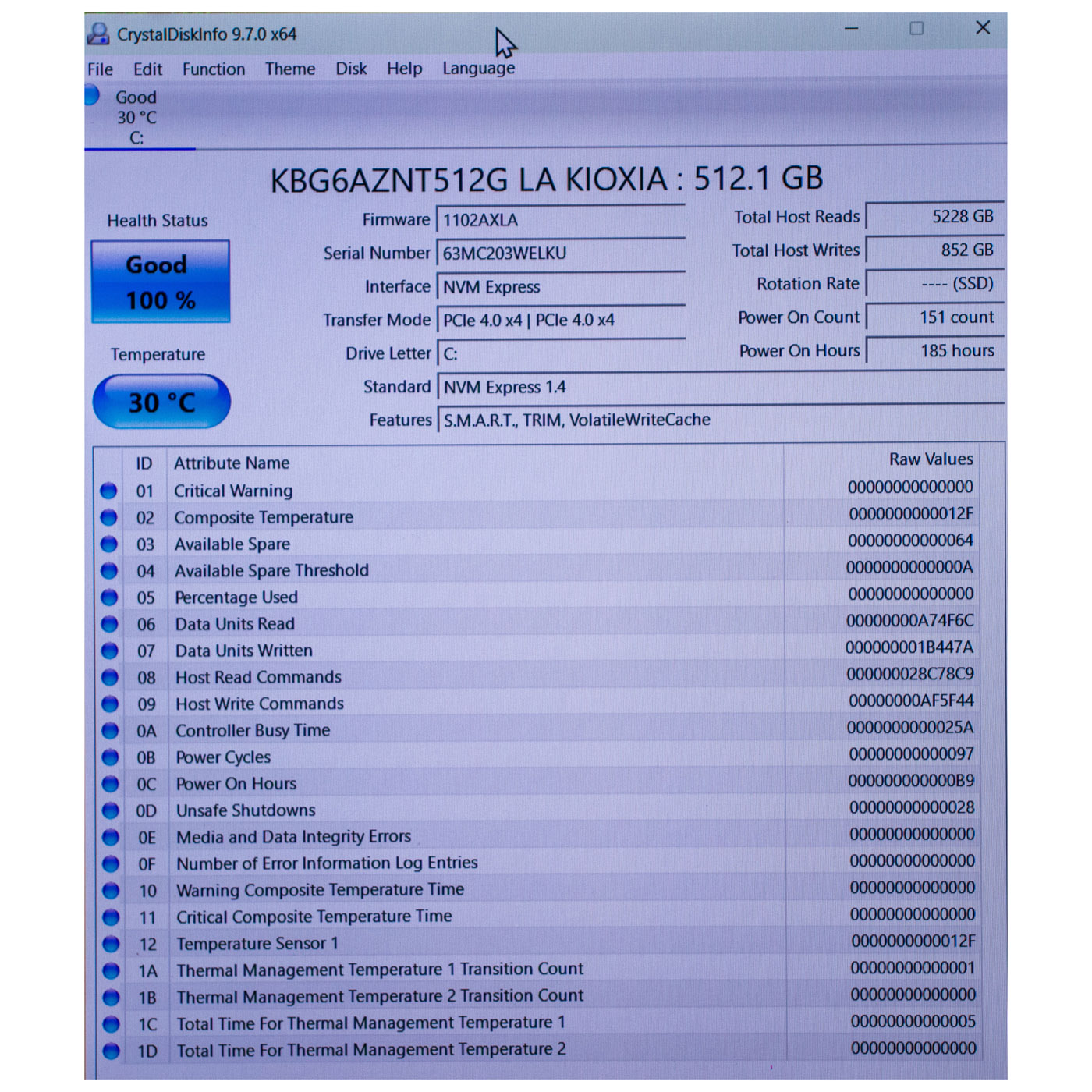 Dysk twardy M.2 512 GB KIOXIA PCIe 4.0 NVMe 1.4
