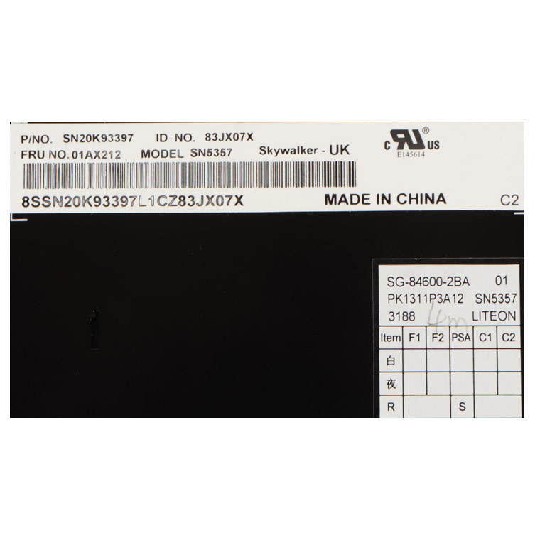 Klawiatura Lenovo ThinkPad E570 E575 UK Skywalker