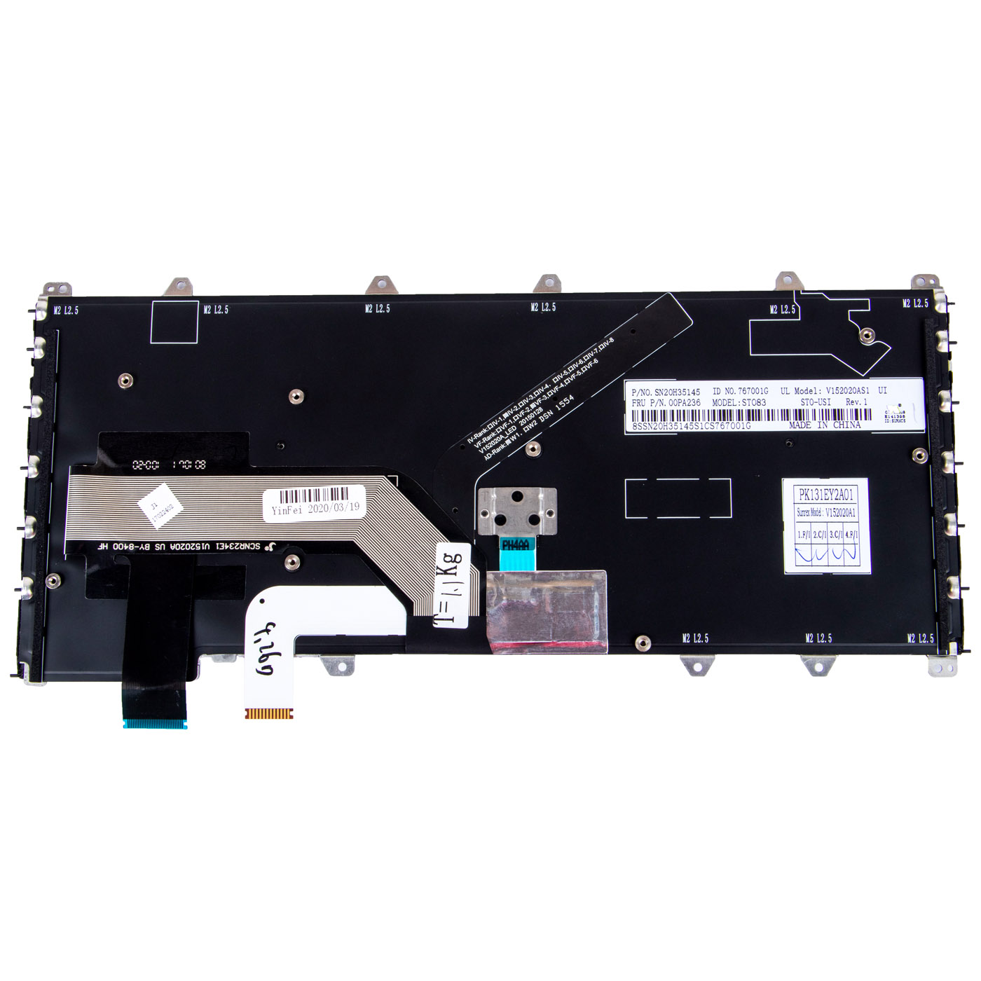 Klawiatura QWERTY podświetlana Lenovo ThinkPad Yoga 260 370 X380 01AV675