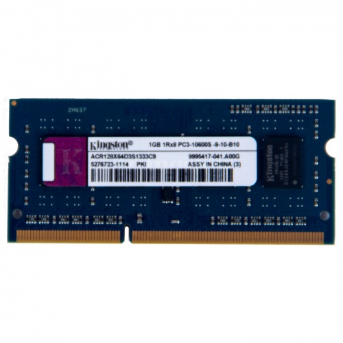 Kość RAM 1 GB SODIMM DDR3 10600s KINGSTON