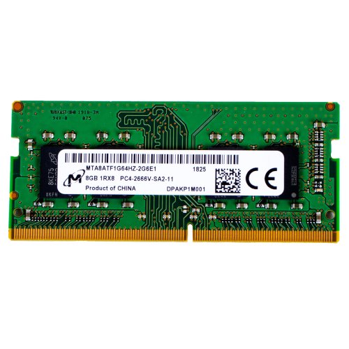 Kość RAM 8 GB SODIMM DDR4 1Rx8 PC4 2666V Mircon