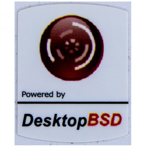 Naklejka Powered by DesktopBSD 19 x 24 mm