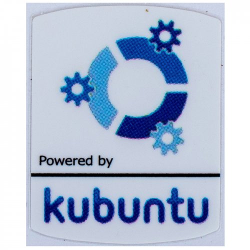 Naklejka Powered by Kubuntu 19 x 24 mm