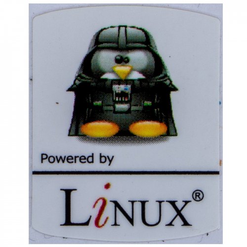 Naklejka Powered by Linux 19 x 24 mm