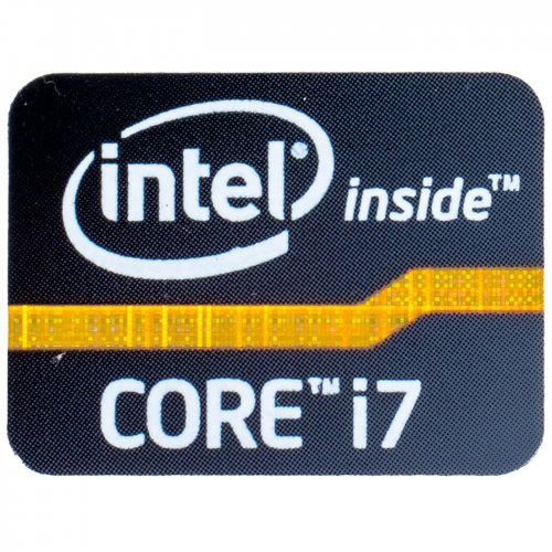 Naklejka sticker Intel Core i7 black 18 x 24 mm