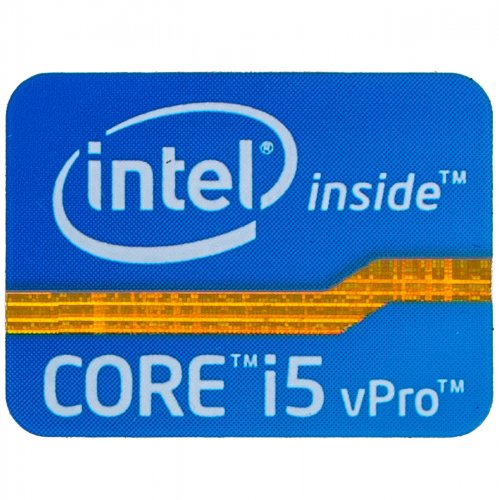 Naklejka sticker Intel Core i5 vPro 18 x 24 mm
