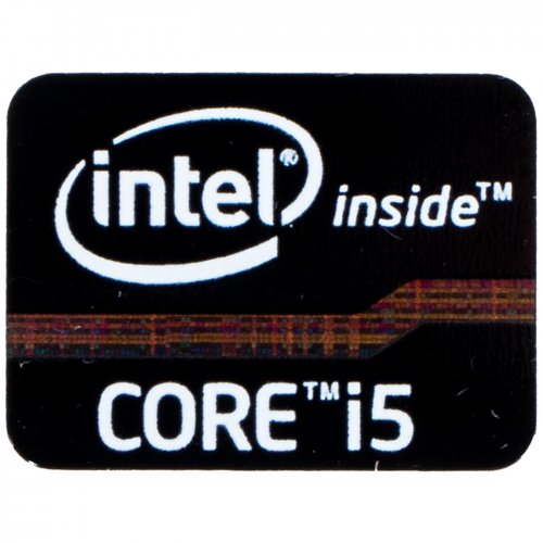 Naklejka sticker Intel Core i5 black 16 x 21 mm