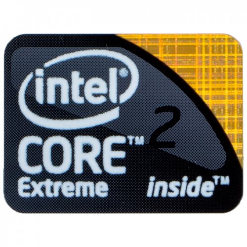 Naklejka sticker Intel Core 2 Extreme 16 x 21 mm