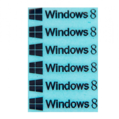 Naklejka sticker Windows 8 silver 6 x 30 mm