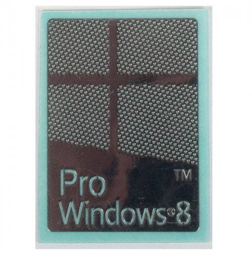 Naklejka sticker Windows 8 PRO silver 17 x 23 mm