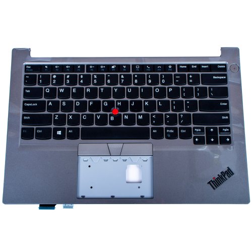 Palmrest klawiatura Lenovo ThinkPad E14 2 gen backlit srebrny