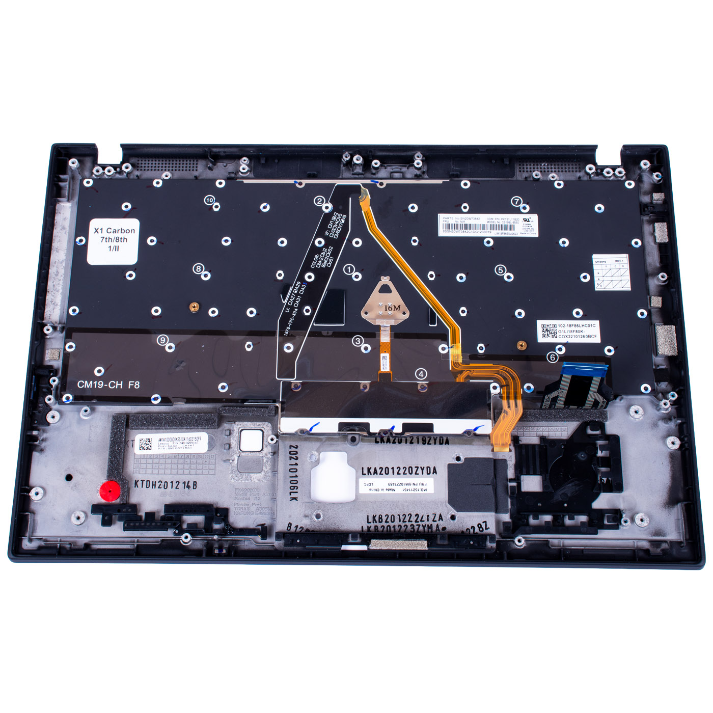 Palmrest klawiatura Lenovo ThinkPad X1 Carbon 7 8 2020 WLAN