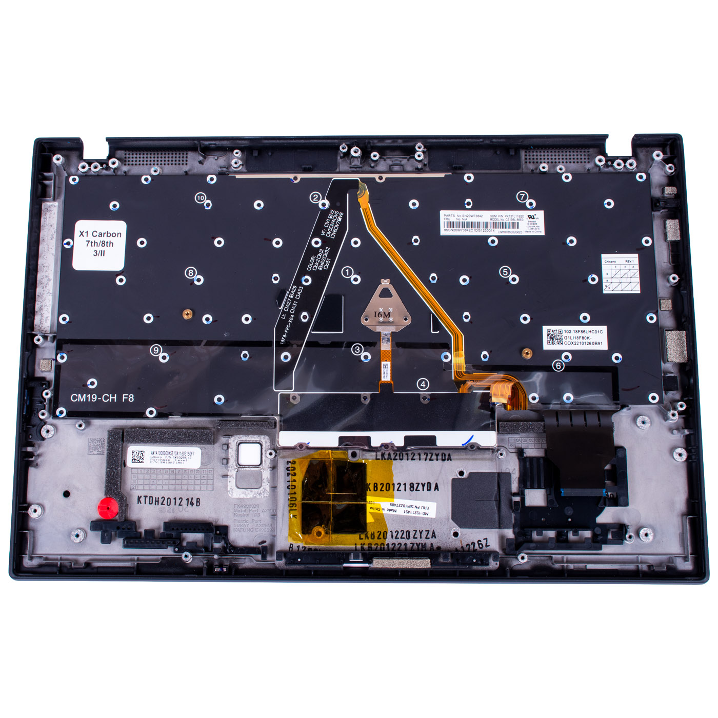 Palmrest klawiatura Lenovo ThinkPad X1 Carbon 7 8 2019 2020 WLAN ESP