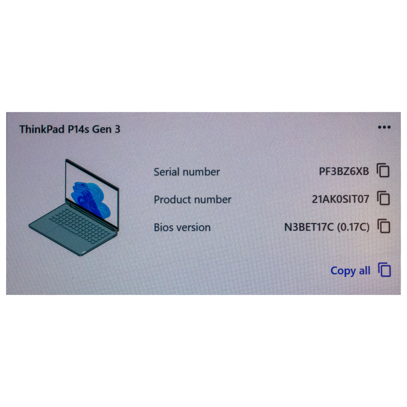 Płyta główna procesor Lenovo P14s 3 generacja Intel