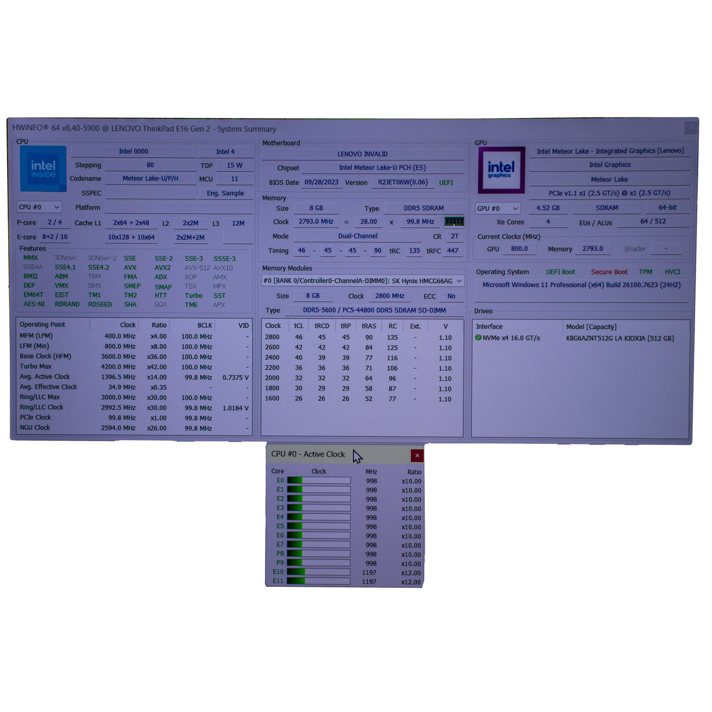 Płyta główna procesor Lenovo ThinkPad E16 2 generacja