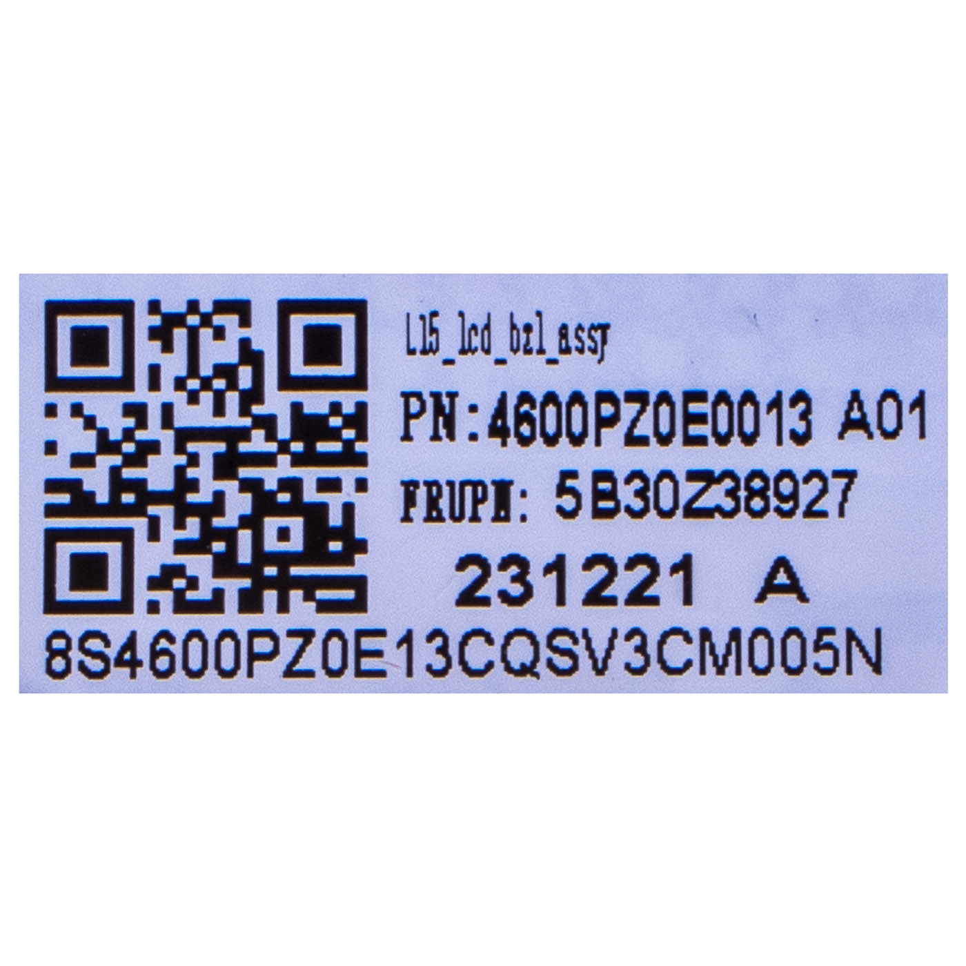 Ramka matrycy Lenovo ThinkPad L15 3 gen RGB