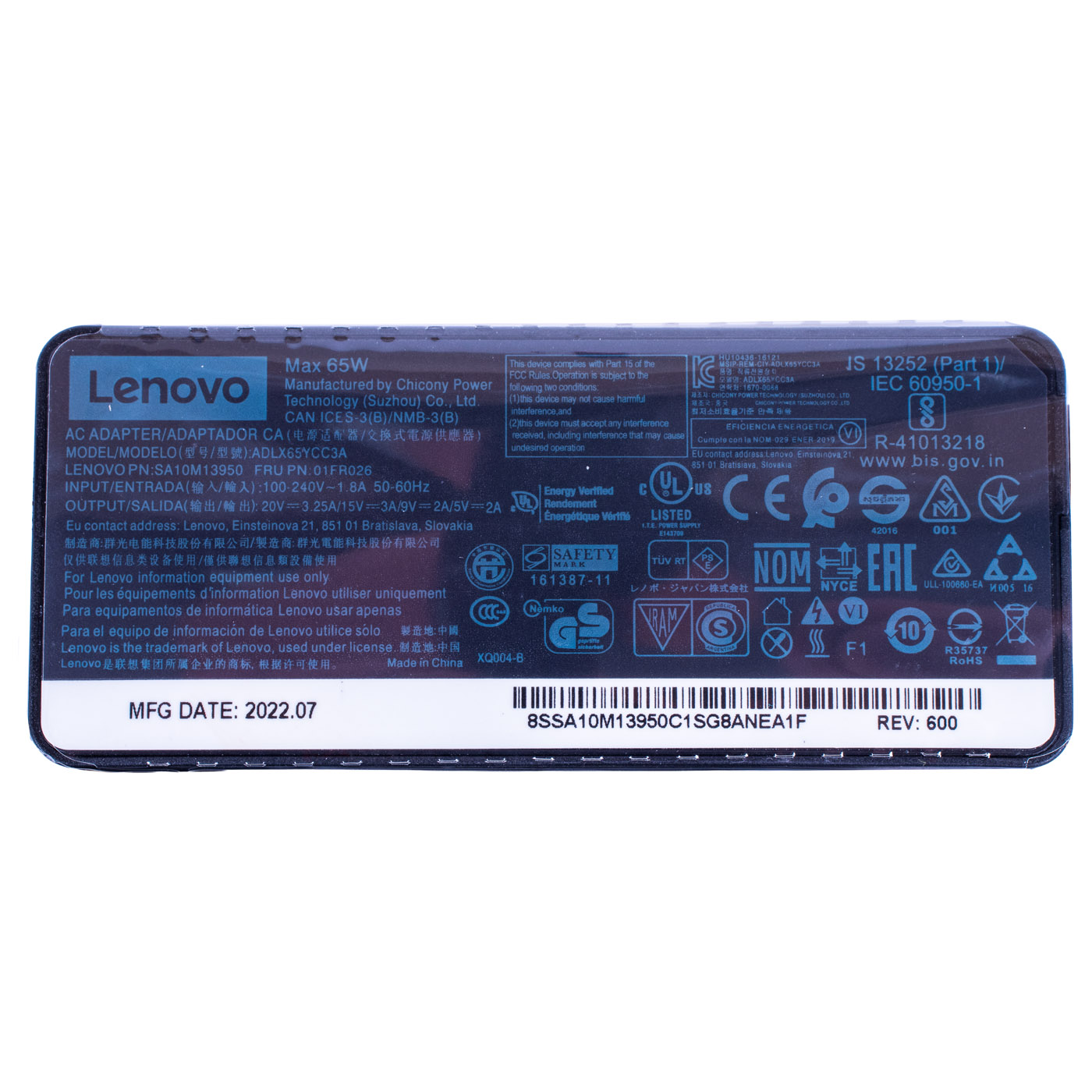 Zasilacz 65 W Lenovo T480s X280 T490s T14s USB-C